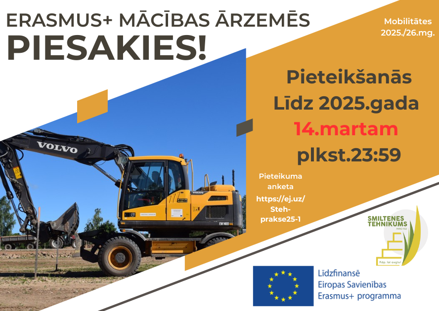 Piedalies Erasmus+ praksē ārzemēs!
